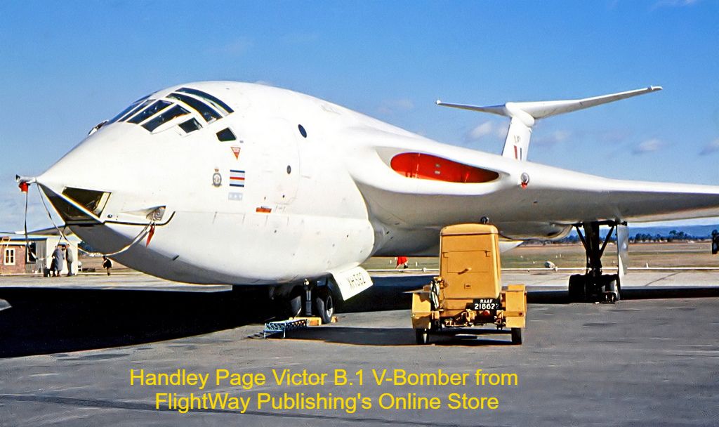 Handley Page Victor, one of the RAF V-Bomber Strike Force on the pan at RAF Wittering
